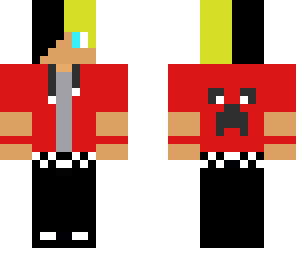 cool boy with two different colors in his hair
