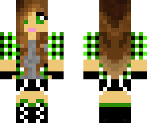 green girl with curls