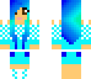 blue girl with lace