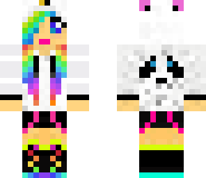 rainbow panda girl