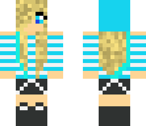 blue striped beanie