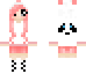 pink haired panda girl