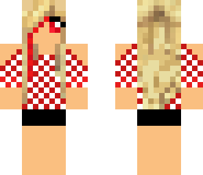 cute vampire girl in red and white