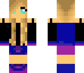 blue purple girl