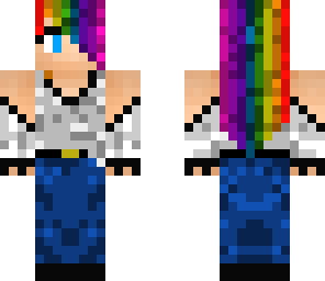rainbow haired girl