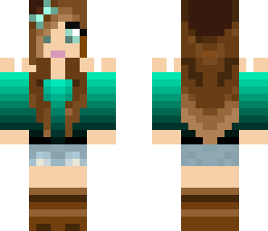 teal-green girl x3