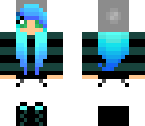 electric blue hipster chick with hat