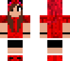 red creeper hoodie girl