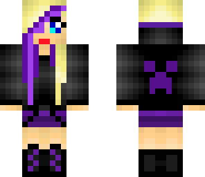 edited purple goth girl