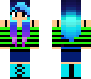 aqua blue hair girl