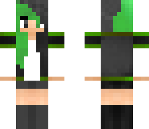 green black hair girl
