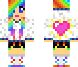 rainbow heart girl