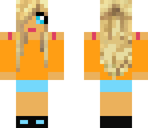 cute orange music girl