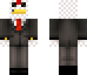 chicken in a tux with head set