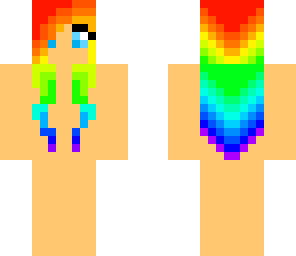 rainbow hair girl base