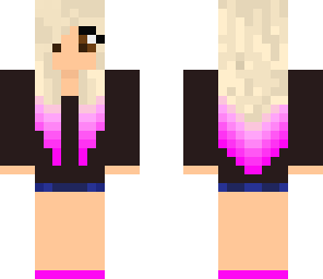 ombre pink hair girl