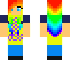 rainbow hair girl