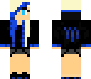 blue monster hoddie girl
