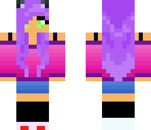 cute purple catgir