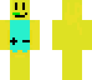 yellow dude with a face and a battery powered mic