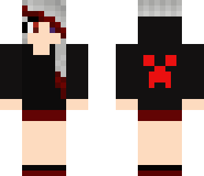 vampire girl with creeper hoodie
