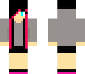 hot girl with pink highlights