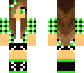 green cute girl