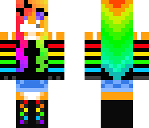 rainbow girl fox