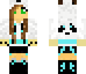 panda girl blue