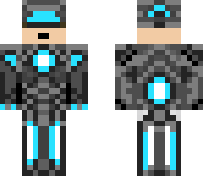 futuristic warrior blue