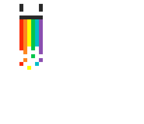 puking rainbow white