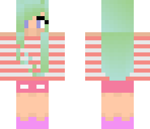 green haired girl