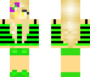 cute green and black girl 
