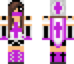 pink purple ninja girl