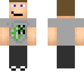 me with the minecraft creeper shirt