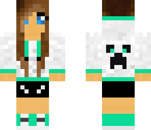 green creeper hoodie girl
