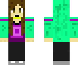 green purple girl