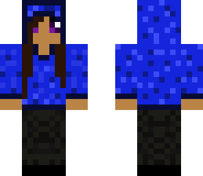 blue hoodie girl