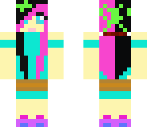 cool layered black and pink girl