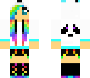 edit of rainbow panda