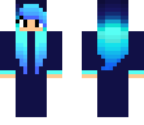blue girl in onepiece