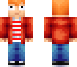 fry with headphones
