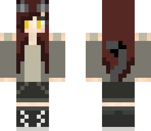 cute grey cat girl