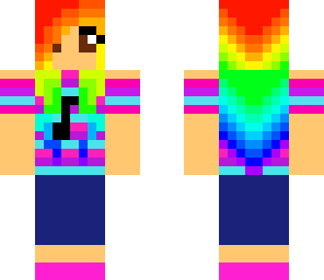 rainbow music girl