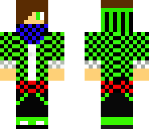 green plaid boy