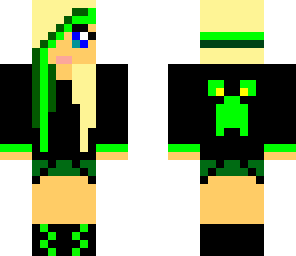 green teen girl
