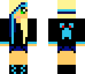 blue teen girl