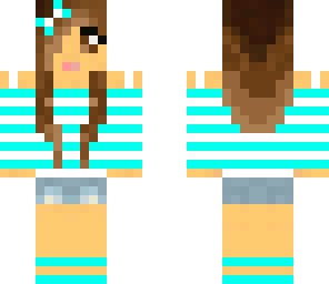 blue stripe girl