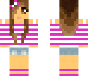 pink stripe girl