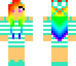 rainbow haired girl redo